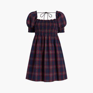 Hill House Home Nap Dress Athena Iris Tartan Small